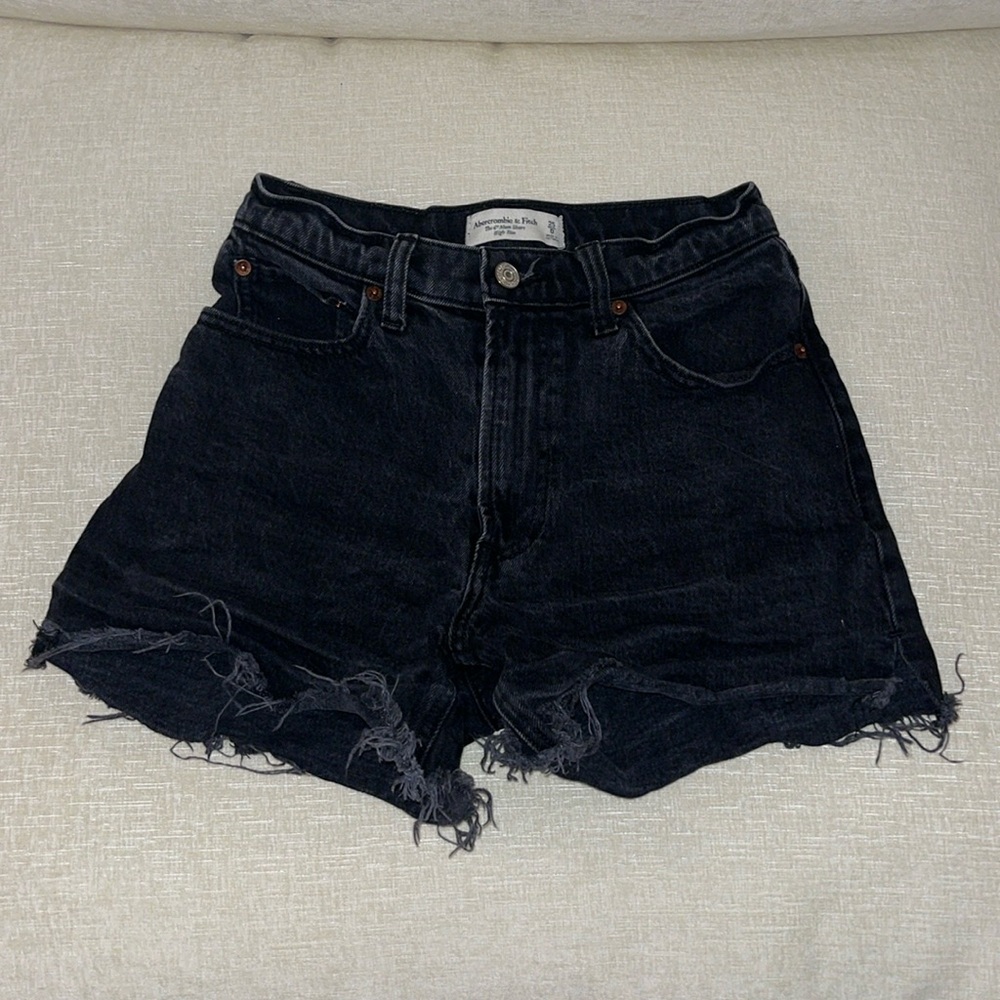 ABERCROMBIE Black Jean Shorts